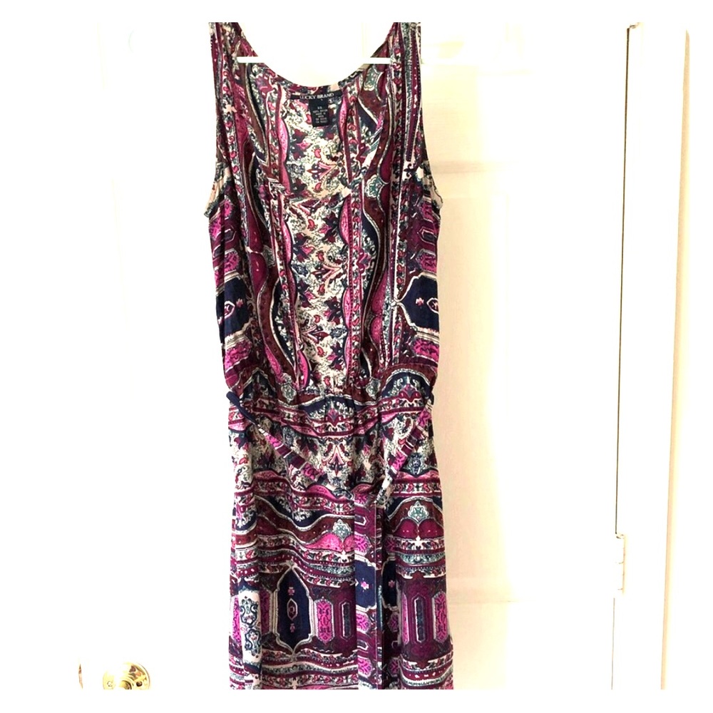 Lucky Brand tank summer paisley print dress